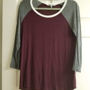 3/4 sleeve loose shirt